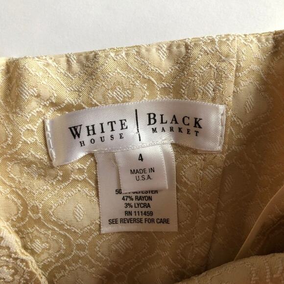 WHBM Gold Strapless Dress - Picture 2 of 4